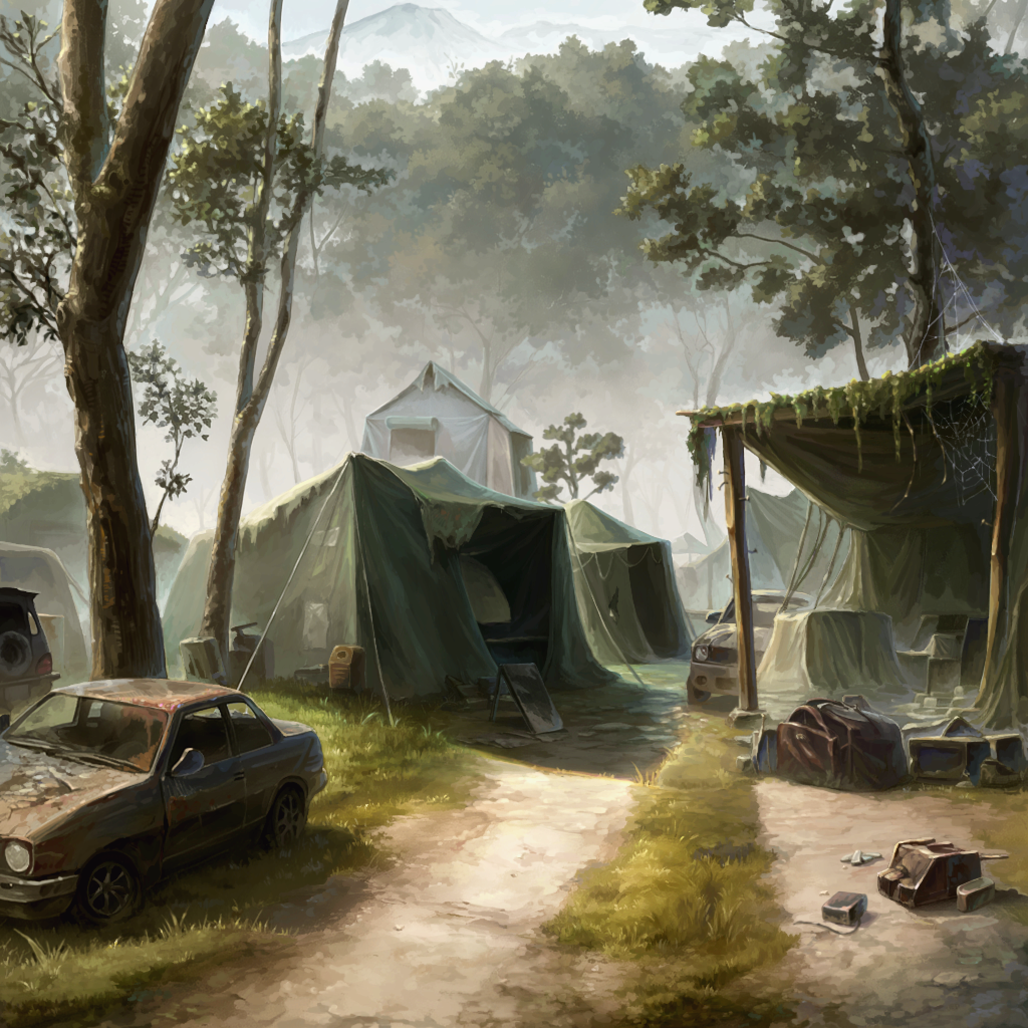 Temporary disorderly camps in the forest. (from: https://www.flickr.com/)