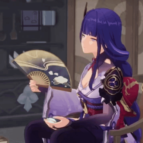 raiden-ei-fanning-herself-raiden-ei-fan.gif