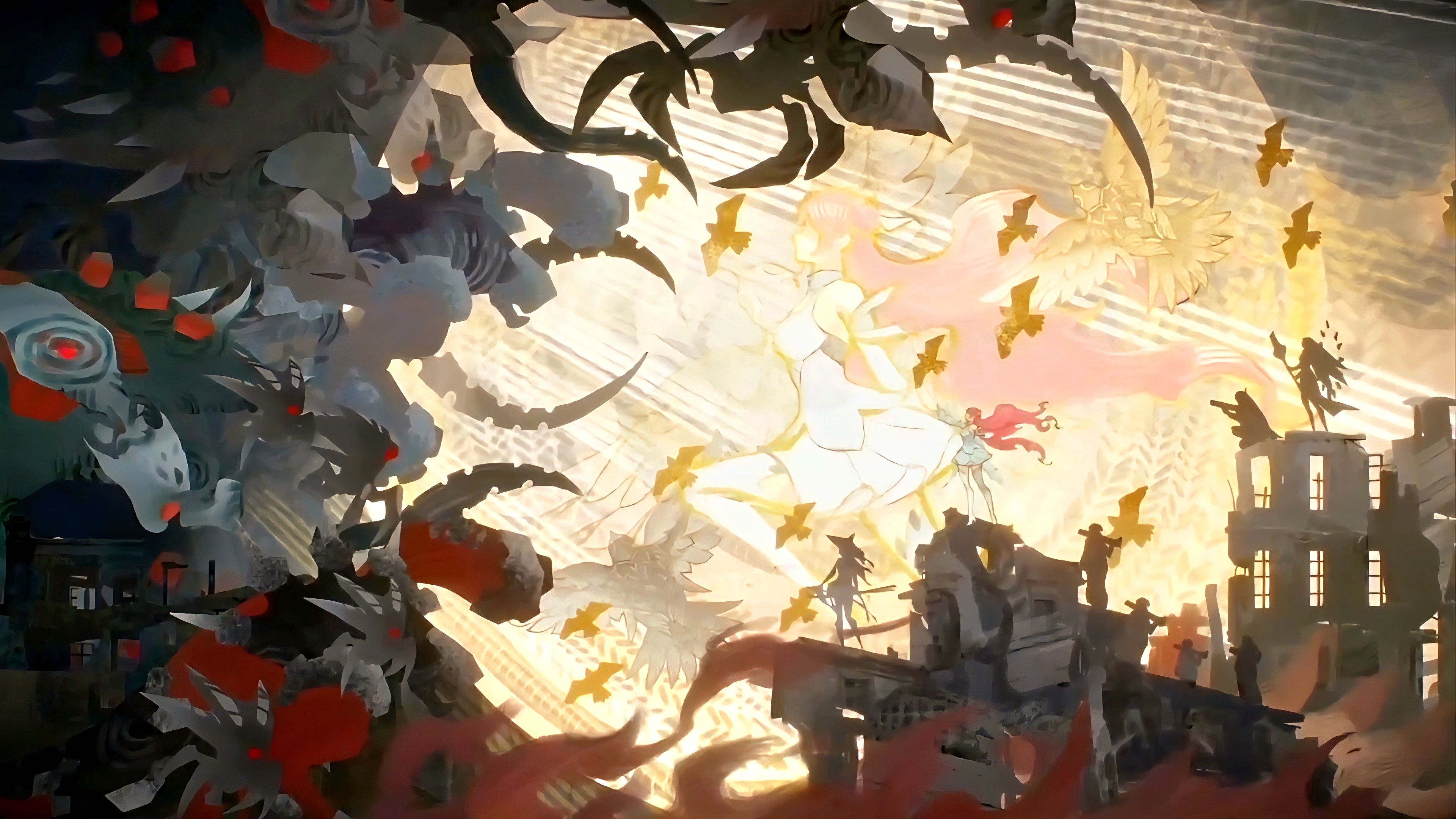 Panoramic view of the remaining Goddesses fighting the Raptures. (from: https://www.flickr.com/)