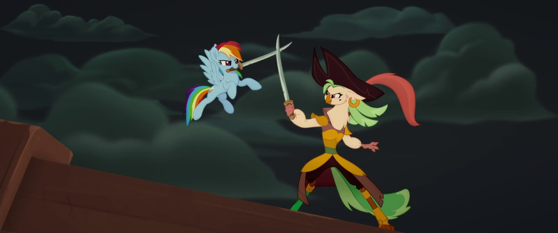 Rainbow_Dash_and_Celaeno_clash_swords_MLPTM.png