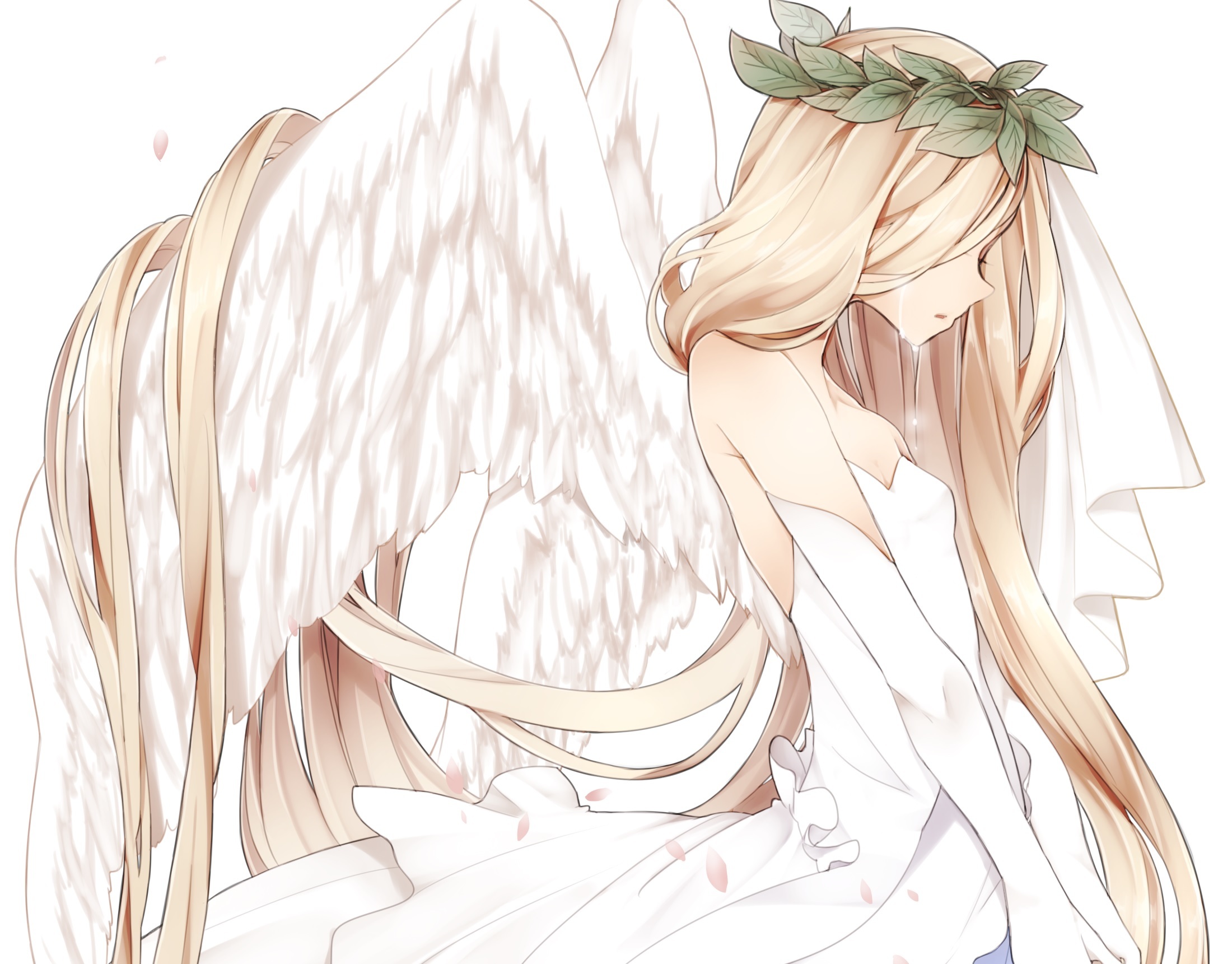 anime-bride-angel-wings-crying-long-hair-white-dress-art-wallpaper.jpg