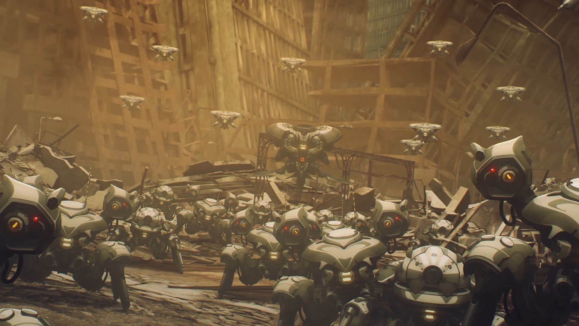 Raptures are organic and mechanical killer robots. 